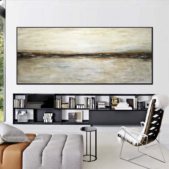 Panoramic Painting Original Hand Painted Wall Art Framed Canvas
