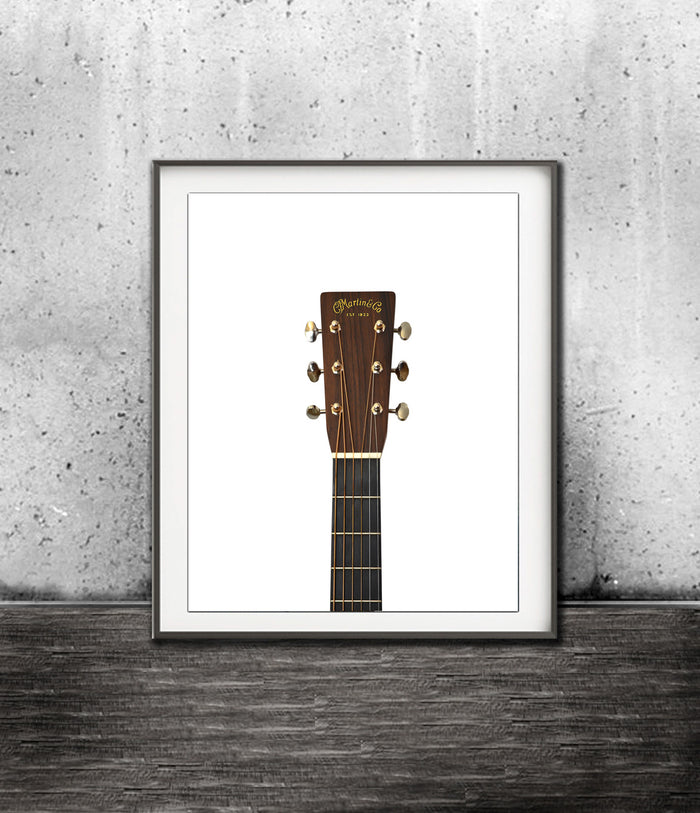 martin hd28 head stock print
