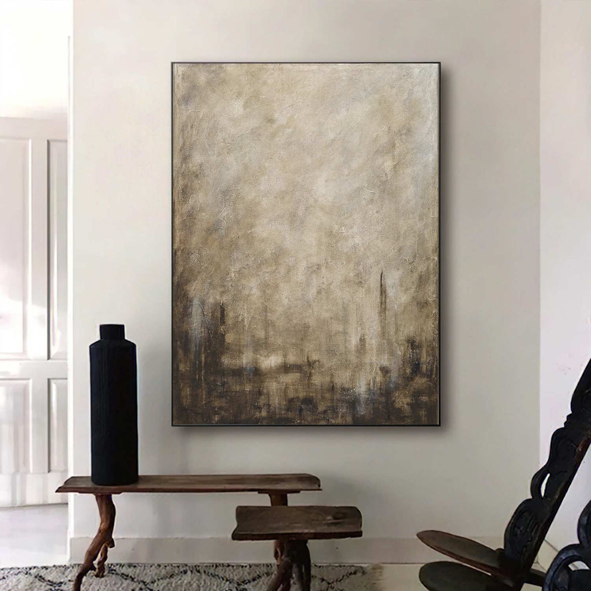 entry way art Calming Earth Tone Brown Painting