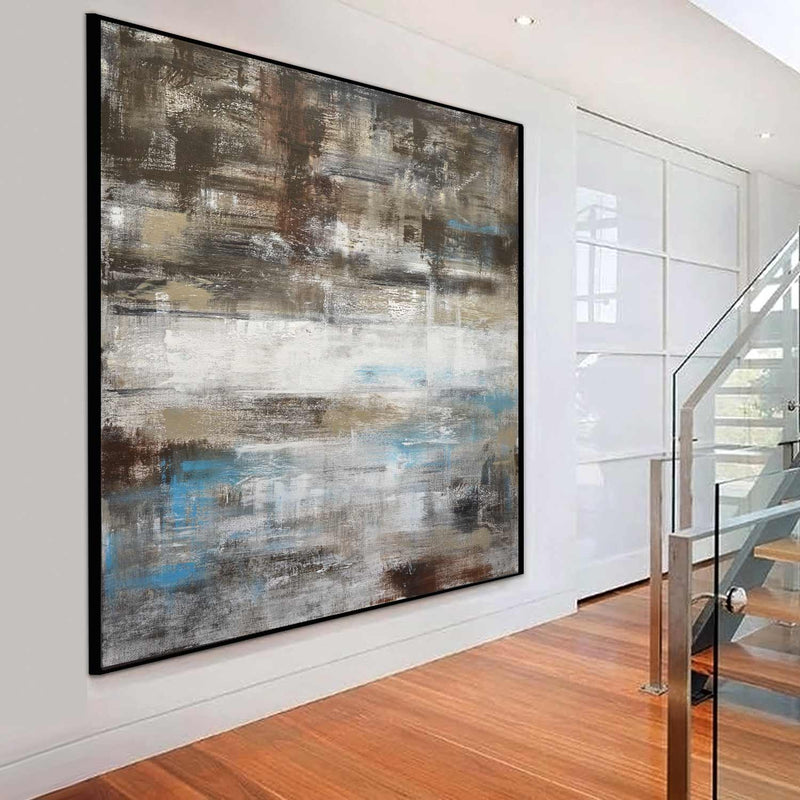 72x72 abstract brown painting