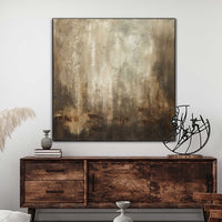 Brown Earth Tones Painting Square Art Contemporary Decor