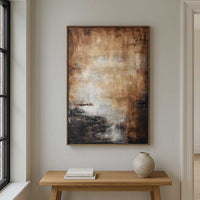 Brown Earth Tones Painting Warm Colors Handmade in USA