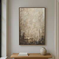 Calming Earth Tone Brown Painting Interior Design Vertical Canvas