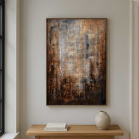 Framed Warm Brown Large Art On Canvas Office Wall Dining Room