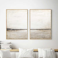 Light Paintings Set Of 2 Minimal Art Horizon Line Soft Wall Art