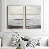 Multi Panel Abstracts Large Scale Paintings Warm Colors Layered Art