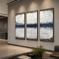 Original Interior Design 3 Panel Abstract Paintings For Office Wall