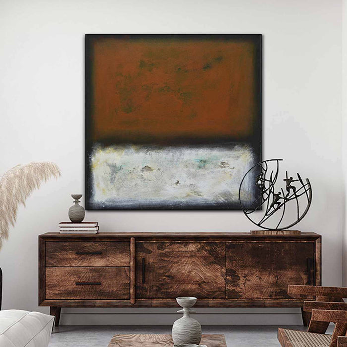Red White Color Field Painting