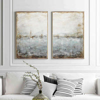 Set Of Two Paintings Ready To Hang Hand Painted Art Large Abstracts