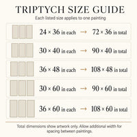 triptych size guide