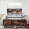 Original Square Horizon Textures Abstract Painting "Inner Calm"