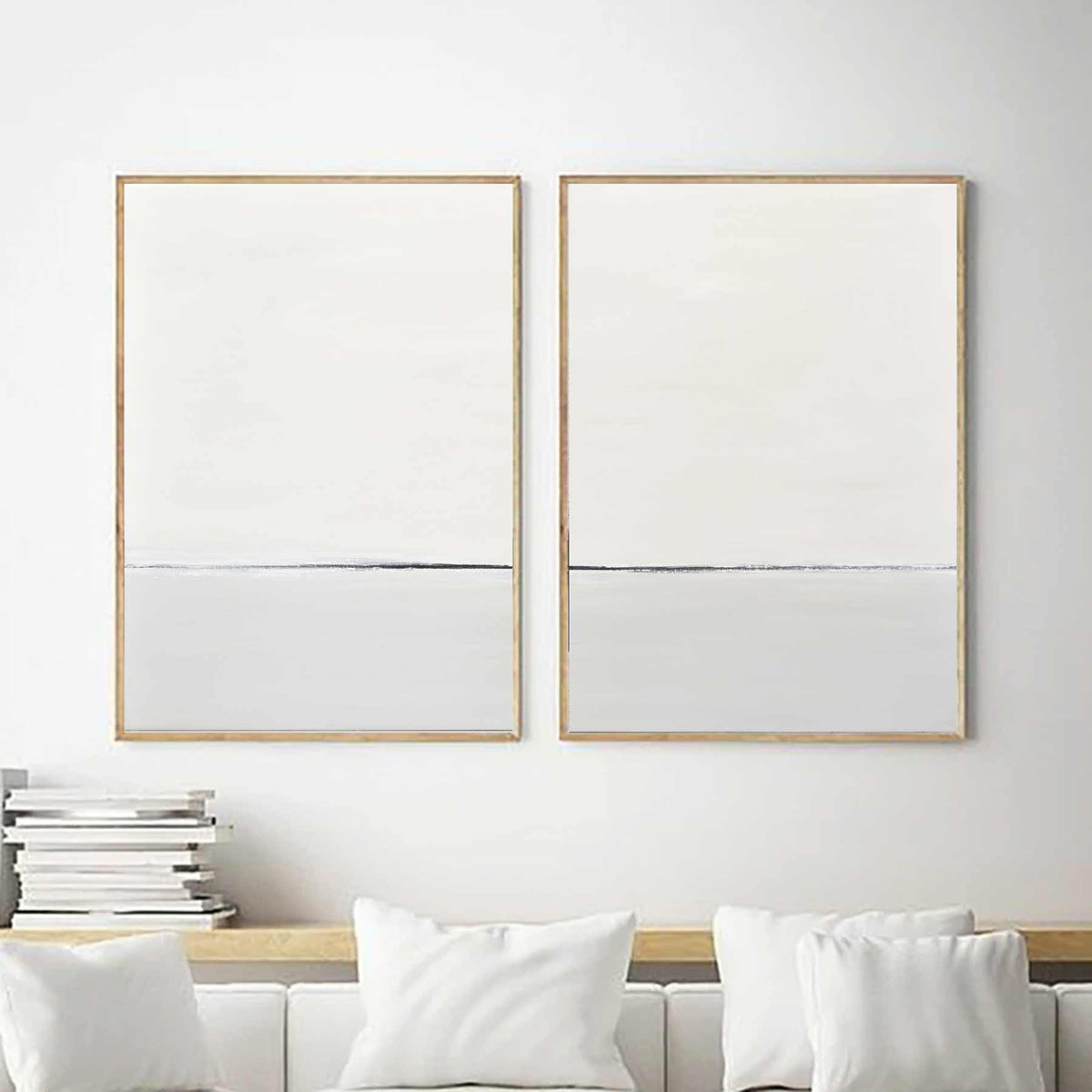 Light Paintings Set Of 2 Easy Minimal Wall Art For Large Spaces