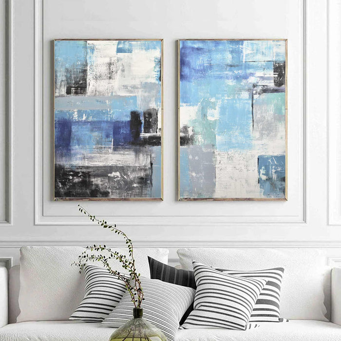 Diptych Modern Contemporary High End Wall Art Dining Room