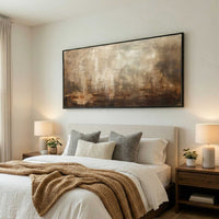 Panoramic Painting wabi sabi Calming Brown Art bedroom