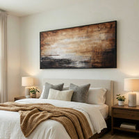 Long Painting Warm Landscape Handmade Interior Designer bedroom