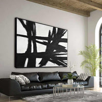 black white Kline style abstract