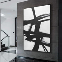 black in white painting for office
