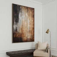 brown abstract painting vertical