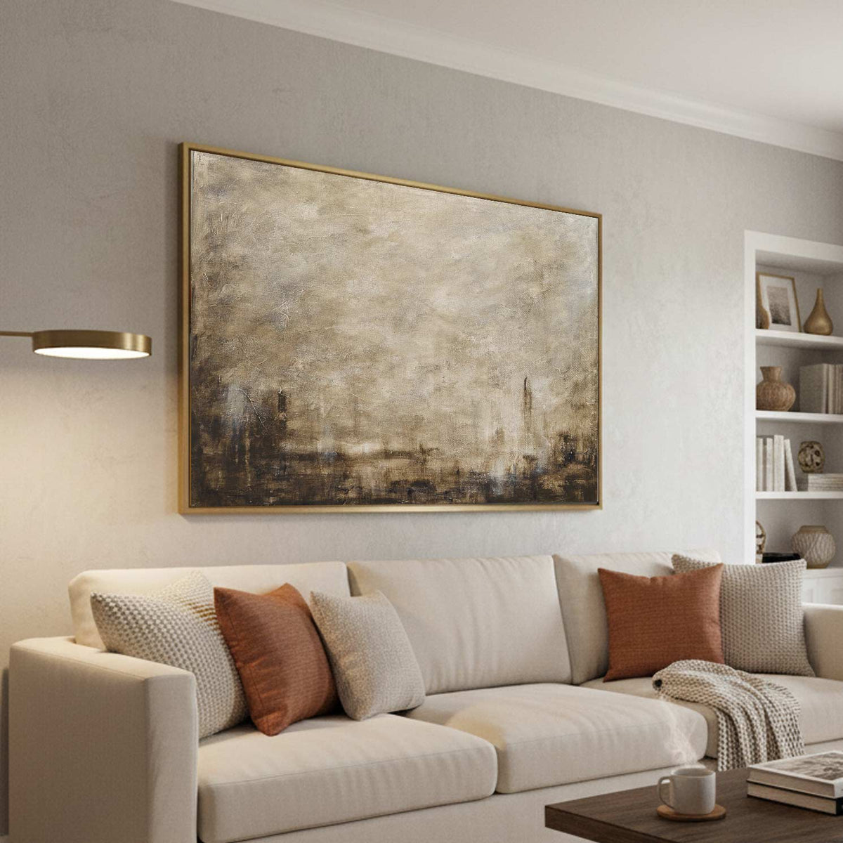 Minimal Earth Tones Neutral Colors Abstract Painting