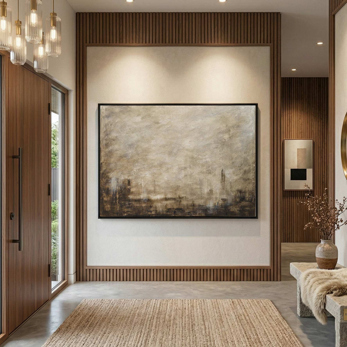 entryway Minimal Earth Tones Neutral Colors Abstract Painting