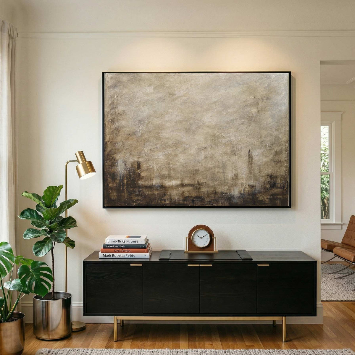 Minimal Earth Tones Neutral Colors Abstract Painting