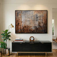 home office Wabi Sabi Art For Living Room Brown Framed Painting On Cotton