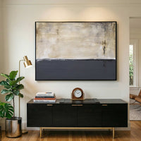 Original Painting Gray Beige Over dresser Calm Quiet Minimal Art