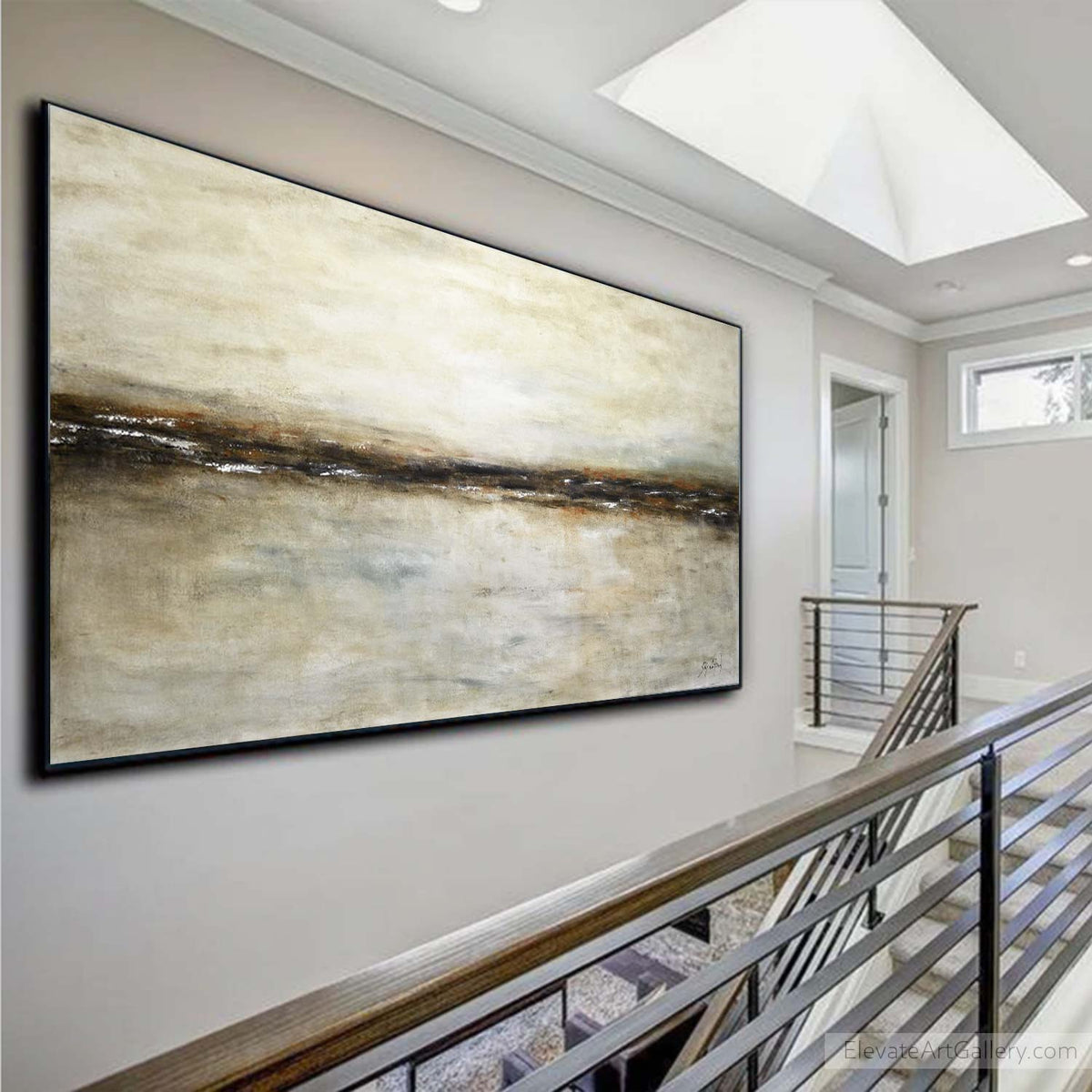 Panoramic landscape Painting Original Hand Painted Wall Art Framed Canvas
