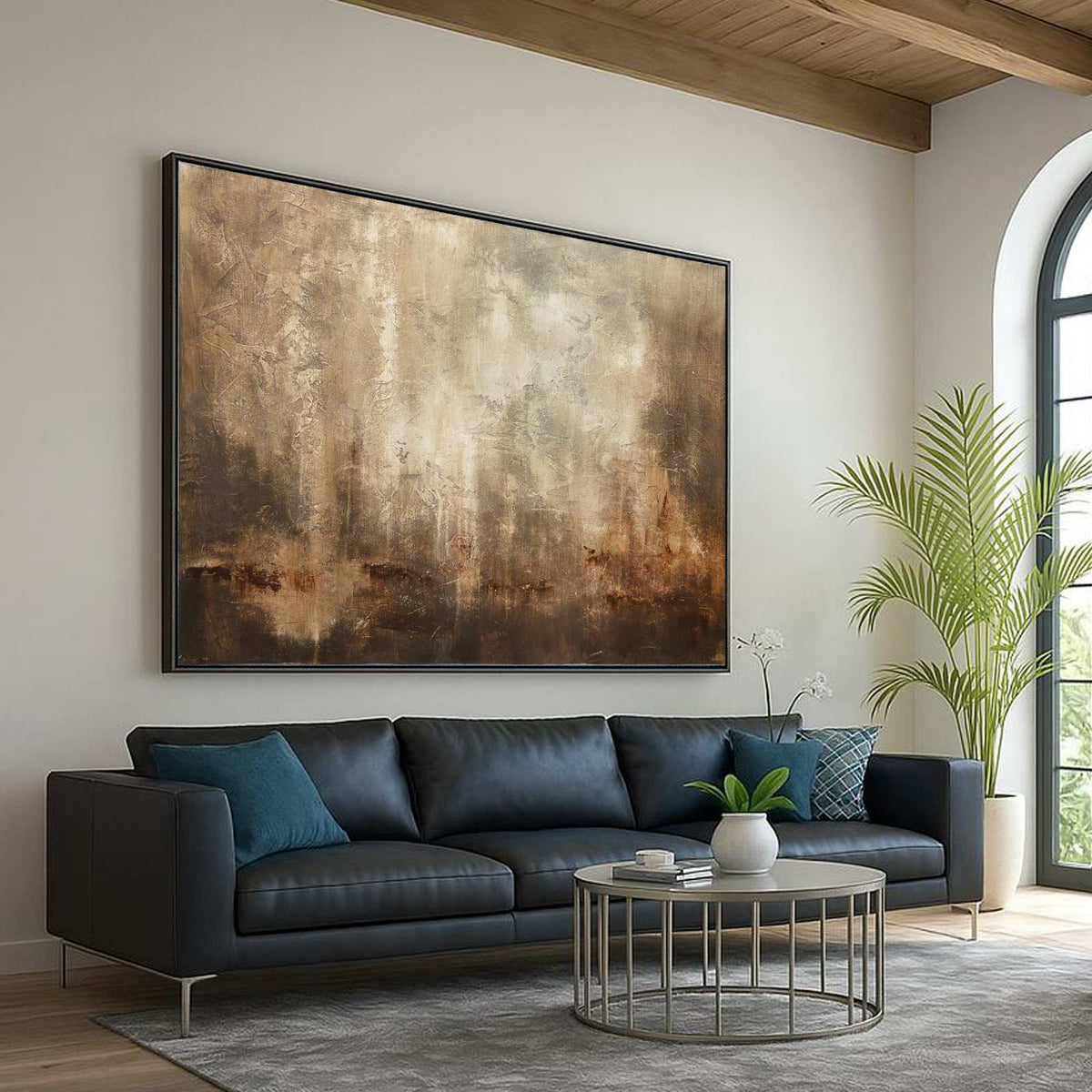 wabi sabi painting brown