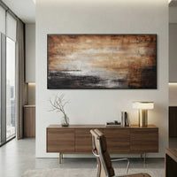 office art Long Painting Warm Landscape Handmade Interior Designer Art