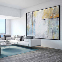 large painting on big wall