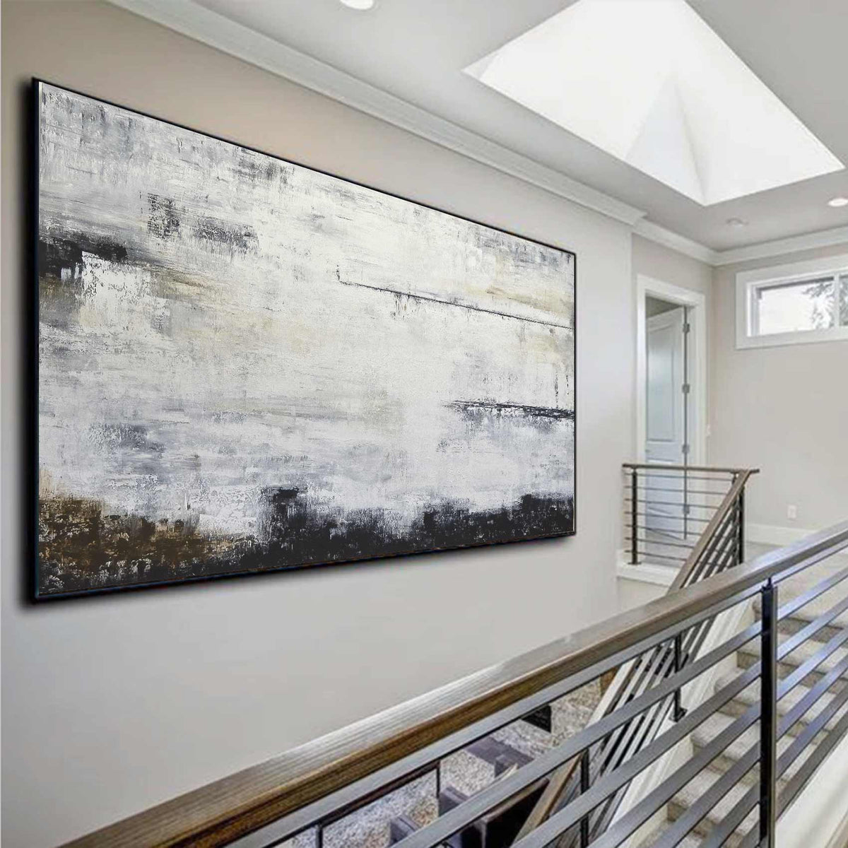 panoramic Contemporary Original Panorama Abstract Artwork For Dining Room