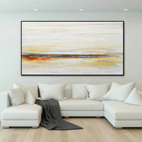 panoramic Gold Yellow Landscape Original Wall Art Living Room Canvas