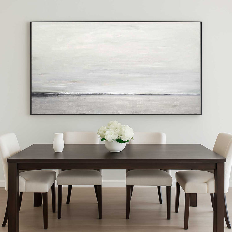 dining room Original Handmade Landscape Wide Painting Horizon Line Art
