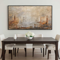 dining room art Earth Tone Peaceful Painting For Big Walls Neutrals Abstract Decor