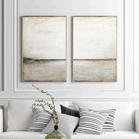 Light Paintings Set Of 2 Minimal Art Horizon Line Soft Wall Art above couch