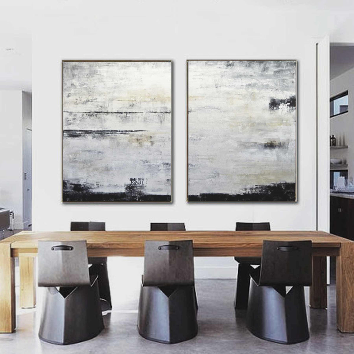 Complementary Paintings For Large Walls Diptych Art Design