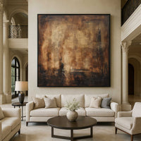 Luxury Painting Rich Brown Artwork For living room high end art