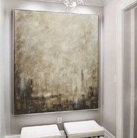 Calming Painting Interior Design Brown beige Easy Abstract earth tones