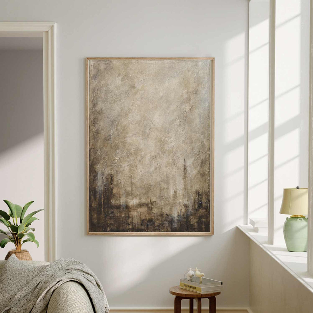 wabi sabi art Calming Earth Tone Brown Painting