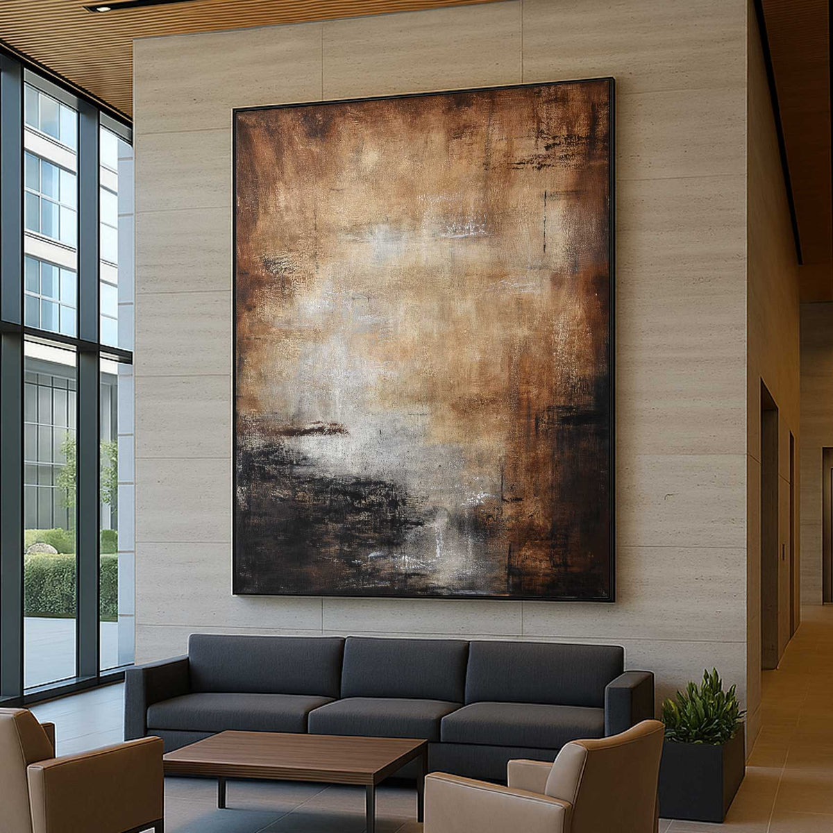 wabi sabi office art warm colors