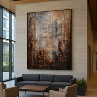 Framed Warm Brown Large Art On Canvas Office Wall space