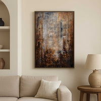 cozy brown wabi sabi painting