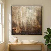 Brown Earth Tones Painting Square Art Contemporary Decor
