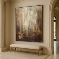 wabi sabi hallway Calming Artwork Brown Vertical Brown Painting On Canvas