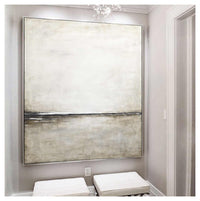 Minimalist Light Square Framed Painting Landscape wall art