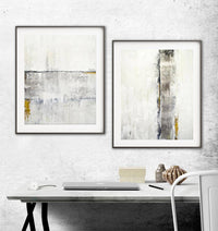 white gold prints art abstract painting 2 piece light print modern wall decor design Sky Whitman