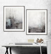 Large prints gray neutral design minimalist print wall art home decor abstract painting Sky Whitman