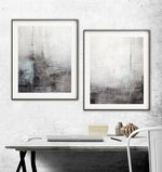 Large prints gray neutral design minimalist print wall art home decor abstract painting Sky Whitman
