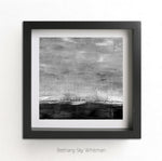 square black and white print abstract landscape